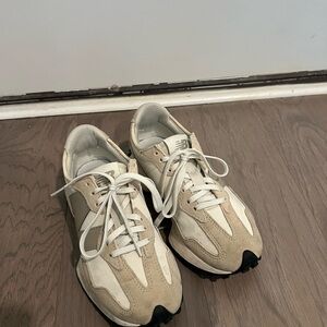 New Balance Cream and Tan Athletic Shoes
